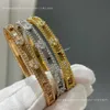 VANS Fashion Clover High Version Fanjia Kaleidoscope Armband med delad bit Färgseparation Elektropläterad Fyra Leaf Clover Armband V Gold Plated 18K Rose Gold