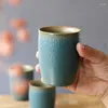 Cups Saucers 1pcs Chinese Style Kiln Changed Ceramic Coffee Cup Espresso Pottery Tea Sake Household Teacup Wholesale