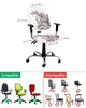 Chair Covers Black Branch Red Flower Elastic Armchair Computer Cover Stretch Removable Office Slipcover Split Seat