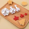 Moldes para hornear 3pcs Moldura de resorte Juego de galletas creativas DIY Stamper Fabricante de plástico ambientalmente amigable