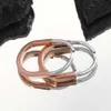 Designer Brand Lock Series Oversized kettingring Bracelet oorbellen Hoofddeksels