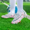 Hook and Loop Fastener Football Shoes Boys Girls Childrens Outdoor Grass Training Footwear Fashion Trend Sneaker 240323