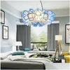 Chandeliers Slamp Clizia 서스펜션 라이트 아크릴 샹들리에 디자인 팬시 LED 침실 카페 조명 드롭 배달 DHVXP