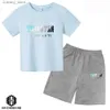 T-Shirts T-Shirts 2023 Sommer Trapstar T-Shirt Kinder Jungen Strand Shorts Sets Streetwear Tracksuit Männer Frauen Kleidung Mädchen Sportbekleidung 230626 L46