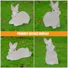 Garden Decorations 12 Pcs Crafts Luminous Ornament Resin Mini Miniature Figurines Statue Tiny Statues Animals White