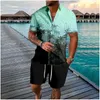 Tracce maschili da uomo hawaiano vacanza palma da pulsante pantaloncini estivi set spiaggia set da spiaggia hipster traccettaci