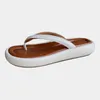 Tofflor jozhamta storlek 33-40 kvinnor sandaler sommar mode låga klackar skor kvinna äkta läder flip flops klipp tå strand glider