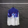 Projektant męskiej koszuli Casual Shirt Osobowość Projektowanie T-shirt Klasyczna koszula z długim rękawem Letery kwiatowe Sprężyna jesienna koszula azjatycka rozmiar S-xxl Q14