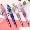 Ballpoint Pens Wholesale Diamond Add Bead Diy Pen Beads Customizable Lamp Work Craft Writing Tool Drop Delivery Office School Busine Dhzle