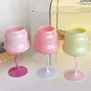 Wine Glasses Macaron Candy Contrast Color Goblet European Cup Cream Twist Girl Heart Glass