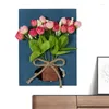 Decorative Flowers Flower Picture Frame Simulation Rose Wall Room Decoration For Bedroom Living Dining Nursery Dormitory Apartment