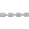 Дизайнерская высококачественная оптовая цена хип -хоп 925 Серебряный кластер -кластер -багет бриллиант -каменные браслеты