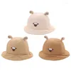 Berets 50JB Baby Fisherman Hat Toddler Girls Cotton Bustery Buget Headwrap для