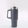 Mokken 40oz mok met handgreep café geïsoleerde tuimelaar roestvrijstalen koffiekapkop in de auto vacuümkolven draagbare waterfles