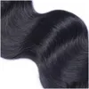 Coiffes Brésilien Human Remy Virgin Body Wave Wavels Faire des extensions non transformées Couleur naturelle 100g / paquet Double 3Bundles / Lot Drop del Dhse1