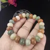 Strand Natural Bodhi radice color radice abacus perline con braccialetto di smeraldo verde secco