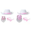 Bérets Bride Cowgirl Hat Swarpe à franges Bachelorettes Party Costume Set Women Tenue