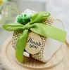30шт Творческая форма сердца бамбук свадебные сувениры конфеты Bomboniera Party Gift Box с тегами цветы Bowknots8594400