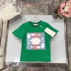 T-shirts pour enfants T-shirts de luxe Designer T-shirt Tops Tees Boys Girls Red Cherries Broidered Tter Cotton Short Seve Pullover AAA L46