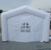 9Mlx9MWX4.5MH (30x30x15ft) Witte/rode pub Tent opblaasbare bruiloft Selectiekader Pop -up Giant Outdoor Event Tunnel Bar House met ventilator voor tentoonstelling Geen licht