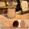 Vases 10cm Rattan Pencil Holder Wicker Pen Organizer Handmade Cup Woven Vine Container Makeup Brushes