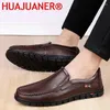 Casual Shoes Men's Loafers Slip On Boat Leather Men Lightweight Walking Driving Footwear Formal Office Male Outdoor Flats