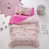 3PCSSet Baby Girl Boy Bedding Pure Cotton Set Borns Borns Children Child Crib łóżko bielizny obejmują kołdrę na poduszki arkusz poduszki 240325