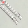 Redleaf Moissanite Tennis Bracelet 18K White Gold Plated 925 Sterling Silver 3/4/5MM D Color VVS Moissanite Tennis Chain