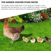 Dekoracje ogrodowe Hen Chick Ground Cluc Dekoracja kurczaka Numer parku wkładka akrylowa trawnik