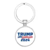 Party Favor Trump 2024 KeyChain Pendant Keyrign Save America Again Time Gem Keychains Christmas Gifts Key Chain Drop Delivery Home G DHMT8