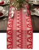 Résumé Texture Lignes rouges Linen Table Coureurs Décor de mariage Home Kitchen Party Country Dining Dining Antifouling Table Coureurs 240325