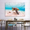 Malowanie żółwia morskiego sztuka druk oceaniczny żółw plakat ścienny obraz do dekoracji łazienki dla dzieci sypialnia dekoracje płótna wydruki