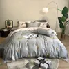 Bedding Sets 2024 Four-piece Fashion Cotton Double Household Bed Sheet Quilt Cover Animal Print Comfortable Blue And White Color