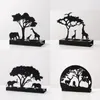 Candle Holders Metal Candlestick Ornament Home Living Room Desktop Decoration Wrought Iron Elephant Elk Halloween