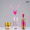 Wegwerpbekers rietjes grappig liefde hart dubbele stro unieke flexibele drinkbuis kinderen kleurrijke plastic diy bar accessoires