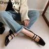 Spring Femmes Mary Jane Chaussures Ladies Fashion Square Toe Square Toe épais talons hauts Femmes Elegant Red Ballerinas Chaussures 240326