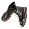 Casual Shoes Men's Retro Hand-polished And Worn High-top Fashion Boots