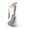 Party Supplies Brass Hand Bell Christmas Bells Xmas Decoration For Schools Dinner Calling Seniors Church Reception ( White )