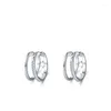 Dangle Ohrringe Stl S925 Silberstar Moon -Ohrclip für weibliche koreanische Schmuck kleine Designschnalle Ohrhörer