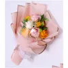 Decoratieve bloemen kransen 11 -st Handgemaakte creatieve zeep Rose Bouquet Gift Box Simation Bloem Valentijnsdag Verjaardagsafvoer Dh8VZ