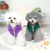 Hundkläder husdjur klädrock landsstil dubbel lager fleece valpkläder franska kostymer jacka för små hundar chihuahua väst Yorks