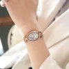 Caromio Cromi Elliptical Gowe Egg Steel Band Women's Women Personnalise Diamond Diamond Imperping Watch Watch