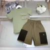 New Kids Designer Clothes Outdoor Work Suit Baby Tracks Size 90-160 CM Tank Top Short Sleeved T-shirt och Shorts 24 April