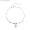 Anklets Romantic Designer Fashion Women Symbol Pendant Ankle Real 925 Sterling Silver Female Luxury Anklet L46