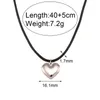 Colliers pendents Classic Braided Rope Heart Choker Gothic Colorfast en acier inoxydable en acier inoxydable pour les femmes