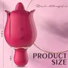 Rose Sexspielzeug Vibrator Dildo - Sexspielzeug Vibratoren für Frauen Paare Rose Sex Stimulator für Klitorale Brustwarzenzunge lecken Vibrator 9 Modi Erwachsene Spielzeug Frauen Sexspielzeugwerkzeuge