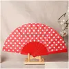 Decorative Objects Figurines 1Pc Chinese Style Folding Fans Retro Paper Fan Home Decoration Wedding Party Ornament Gift Drop Deliv Dh0At