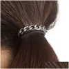 Accessoires de cheveux Bracelet Bracelet Tie Fashion Elastic Hair Ponde queue de queue de cheval Ropes Anneaux Hairband pour Girl Lady Drop Delivery Products T Dhnu6
