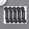 Enveloppe cadeau 50pcs "Mabé à main" Black Scellant Sticker Packaging Label DIY