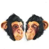 Fournions de fête Gorilla Monkey Halloween Masques adultes FACE FACE MASSE DROND LATYCT COSTUME COSTUME